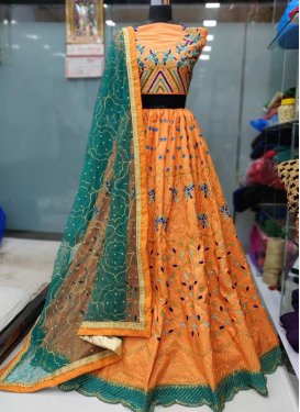 Banarasi Silk A Line Lehenga Choli For Festival