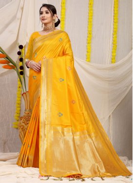 Banarasi Silk Designer Contemporary Style Saree For Ceremonial