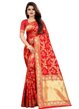 Banarasi Silk Trendy Classic Saree For Ceremonial