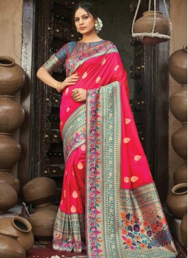 Banarasi Silk Woven Work Designer Contemporary Style Saree