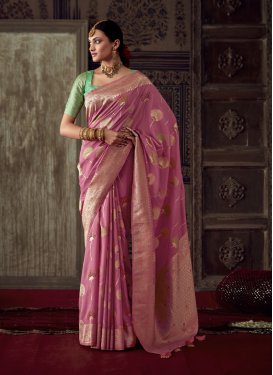 Banarasi Silk Woven Work Trendy Classic Saree
