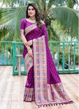 Bandhej Print Work Silk Blend Designer Traditional Saree