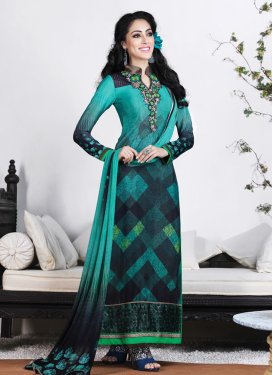 Baronial Resham Work Long Length Party Wear Suit