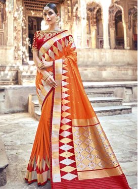 Beads Work Designer Traditional Saree For Festival