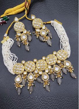 Beads Work Gold Rodium Polish Necklace Set