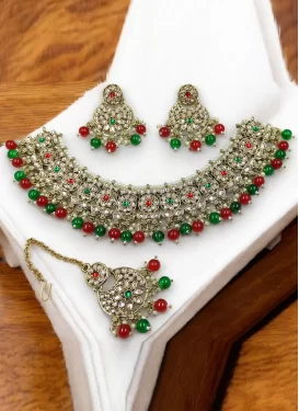 Beads Work Gold Rodium Polish Necklace Set