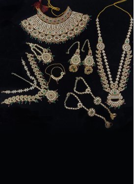 Beads Work Multi Colour Gold Rodium Polish Bridal Jewelry