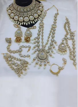 Beads Work White Gold Rodium Polish Bridal Jewelry