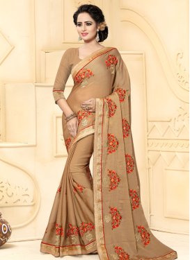 Beauteous Faux Chiffon Contemporary Style Saree For Festival