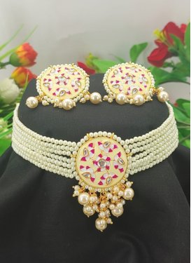 Beautiful Beads Work Necklace Set For Festival