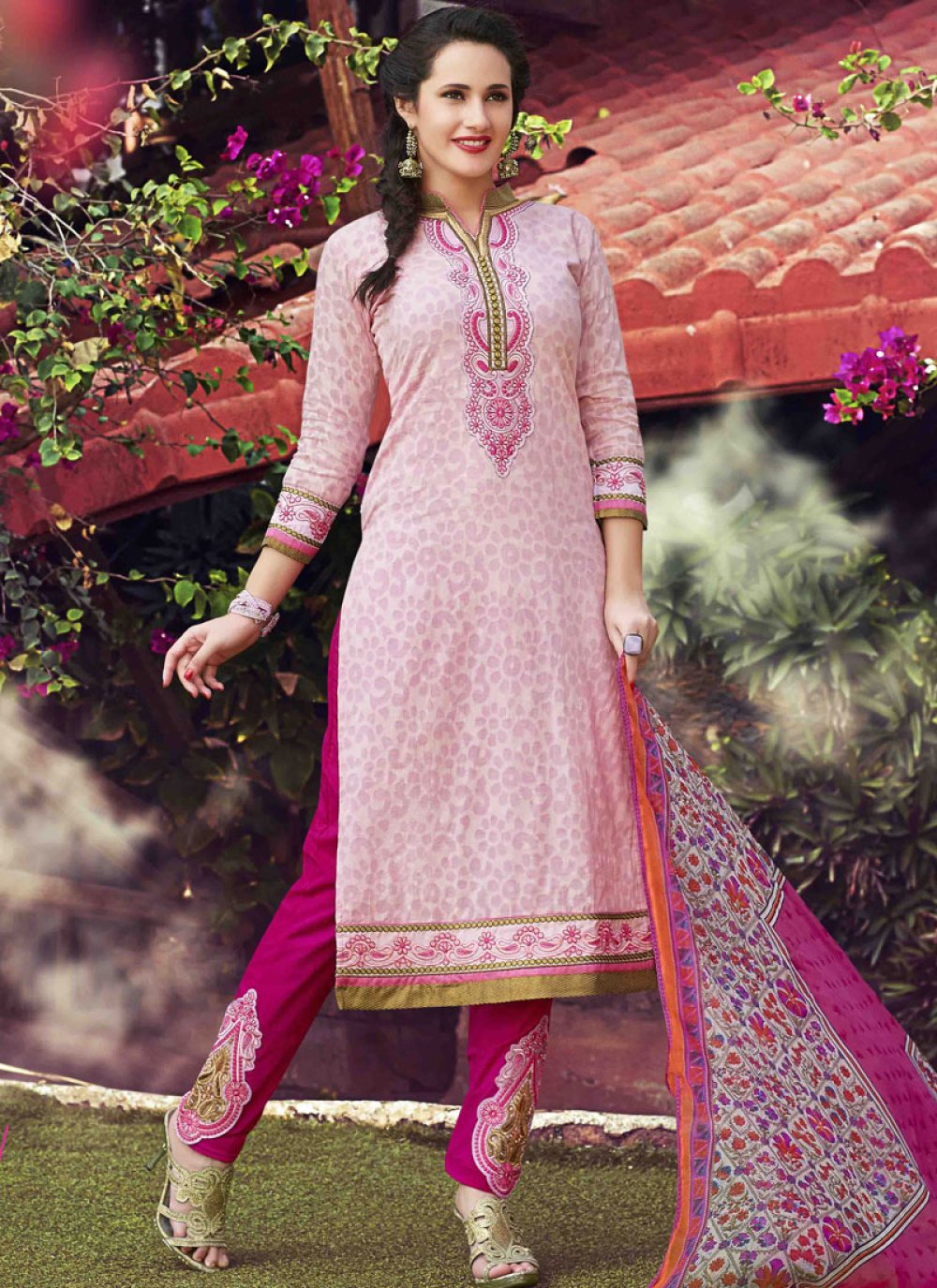 Beautiful Pink Designer Salwar suit At Best Price – Joshindia