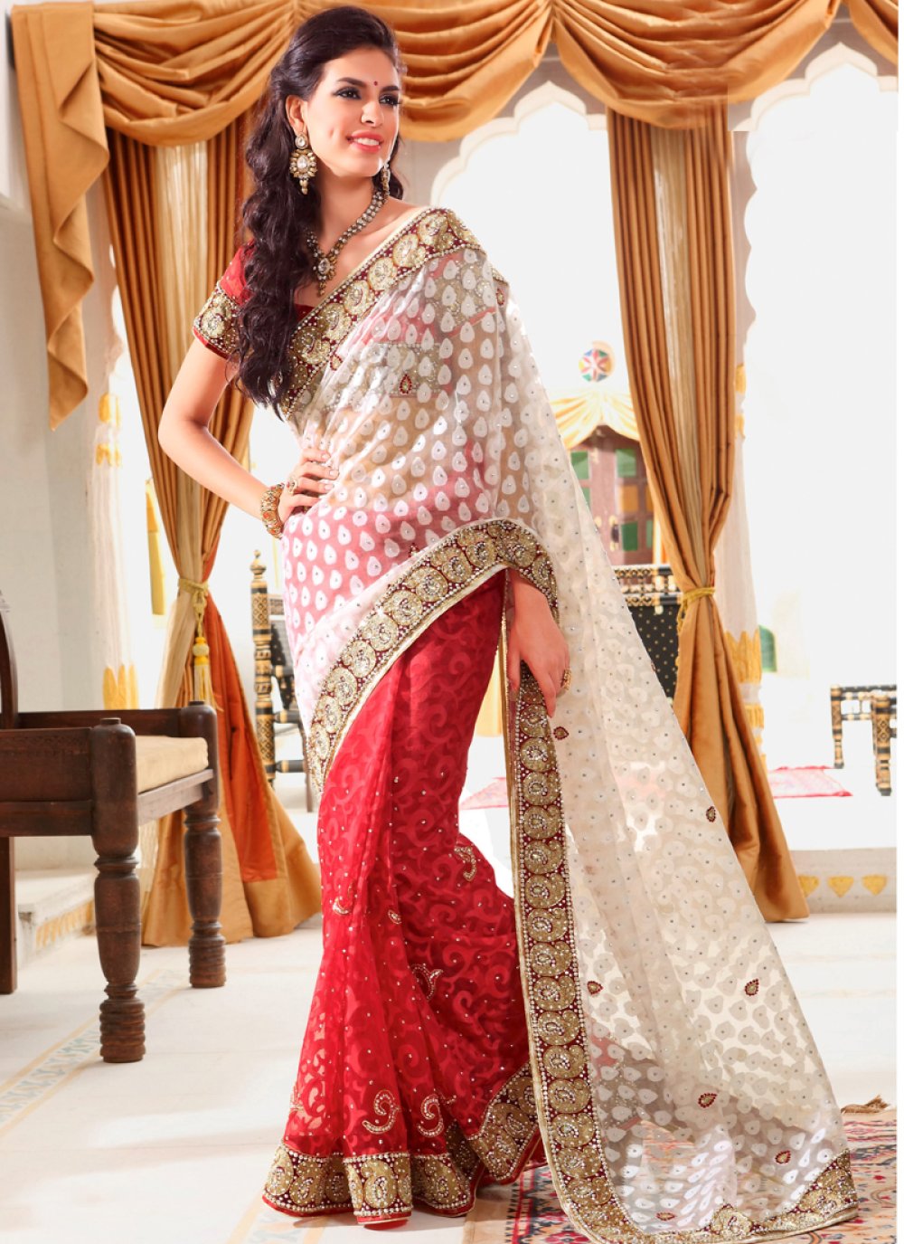 Top 10 unique half saree color combinations