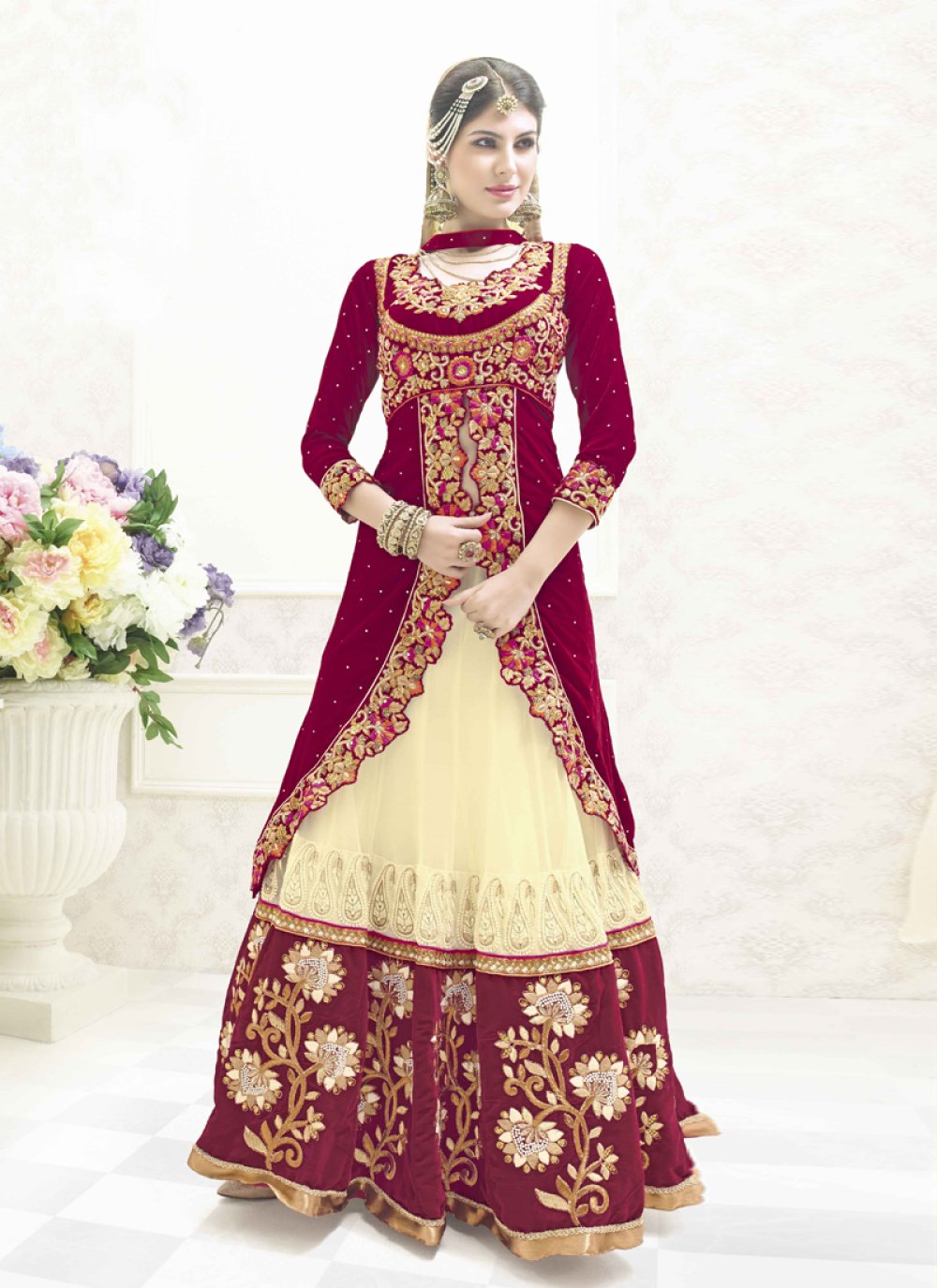 Pure Rajwadi Silk with Sparkle and Aari Real Mirror work Lehenga Choli,  Wedding Lehenga Choli - Stylepreneur