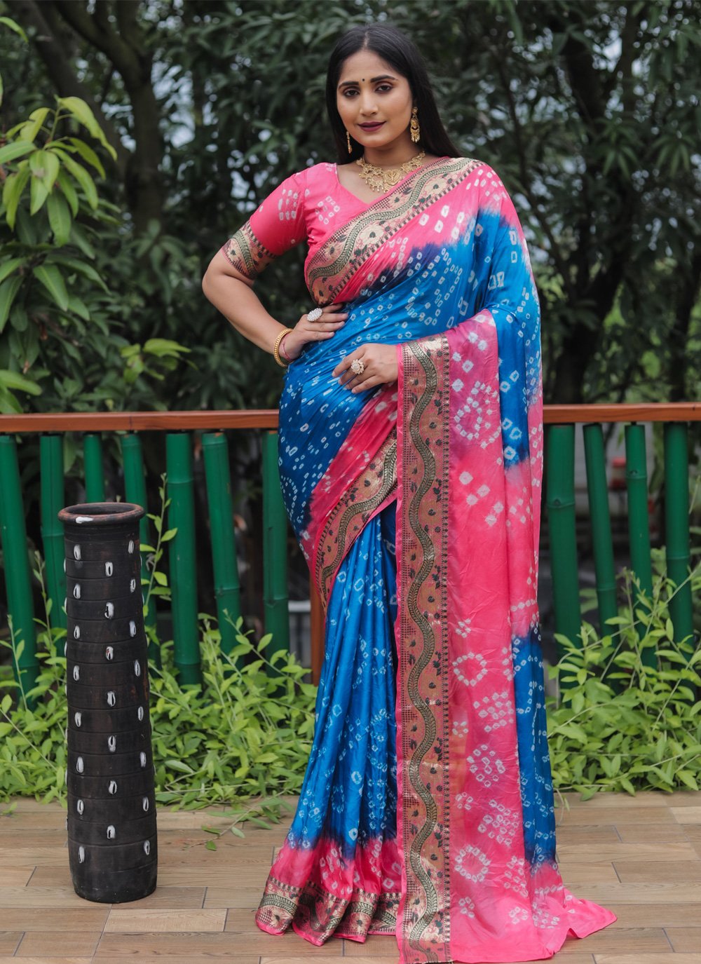 Buy Hot Pink Kanjivaram Saree online-Karagiri – Karagiri Global