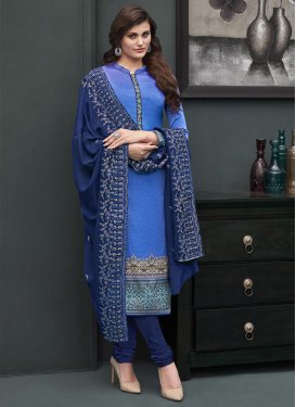 Blue and Navy Blue Designer Pakistani Salwar Suit