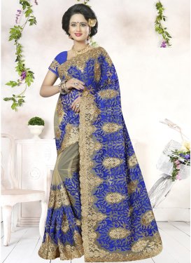Breathtaking Net Contemporary Style Saree For Festival