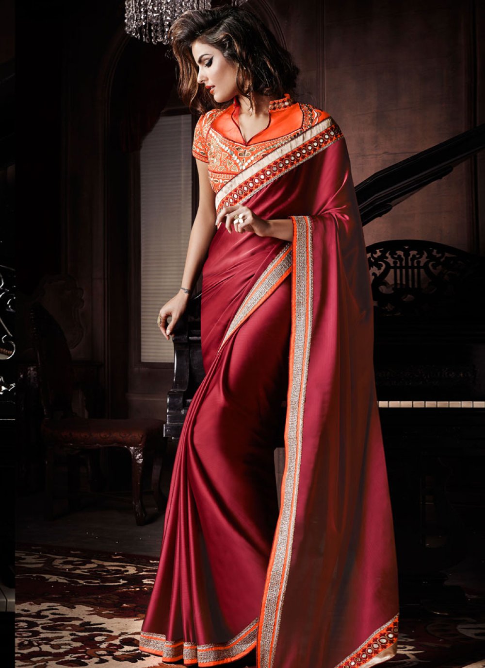 Buy Maroon Latest Designer Party Wear Makunda Silk Wedding Sari | Wedding  Sarees