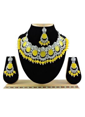Catchy Beads Work Alloy Necklace Set For Festival