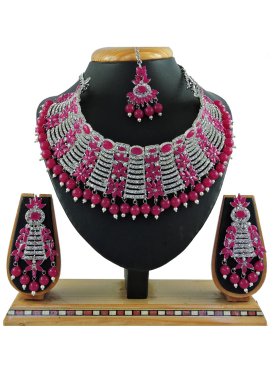 Catchy Beads Work Necklace Set For Bridal