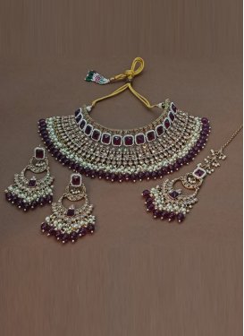 Catchy Beads Work Necklace Set For Festival