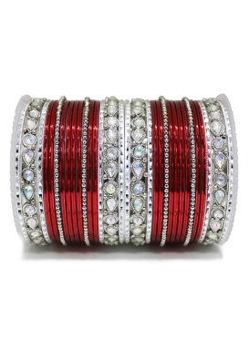 Catchy Stone Work Alloy Bangles For Festival