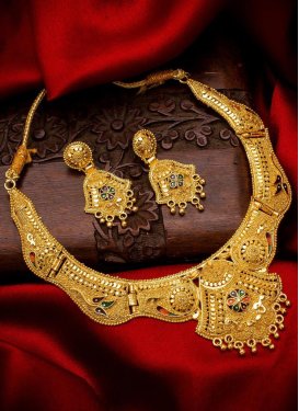 Catchy Stone Work Jewellery Set For Ceremonial