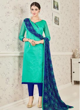 Chanderi Cotton Lace Work Trendy Suit