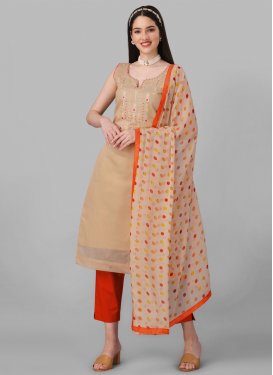 Chanderi Cotton Pant Style Classic Salwar Suit
