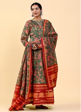 Chanderi Silk Beads Work Readymade Classic Gown