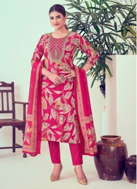 Chanderi Silk Pant Style Classic Salwar Suit For Ceremonial