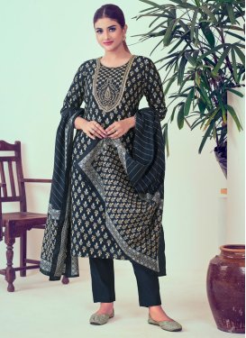 Chanderi Silk Pant Style Straight Salwar Kameez For Ceremonial