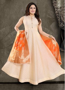 Chanderi Silk Readymade Designer Gown