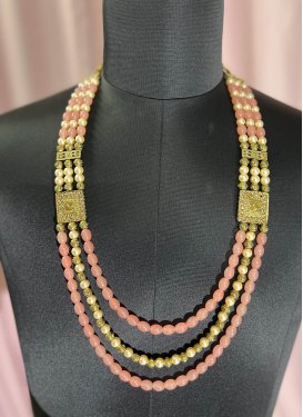 Charismatic Beads Work Gold Rodium Polish Necklace