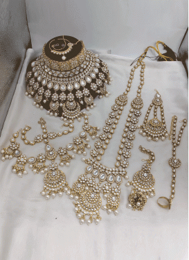 Charming Alloy Beads Work Gold Rodium Polish Bridal Jewelry