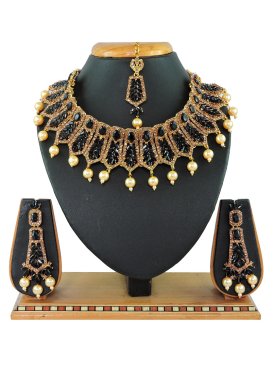 Charming Alloy Stone Work Necklace Set