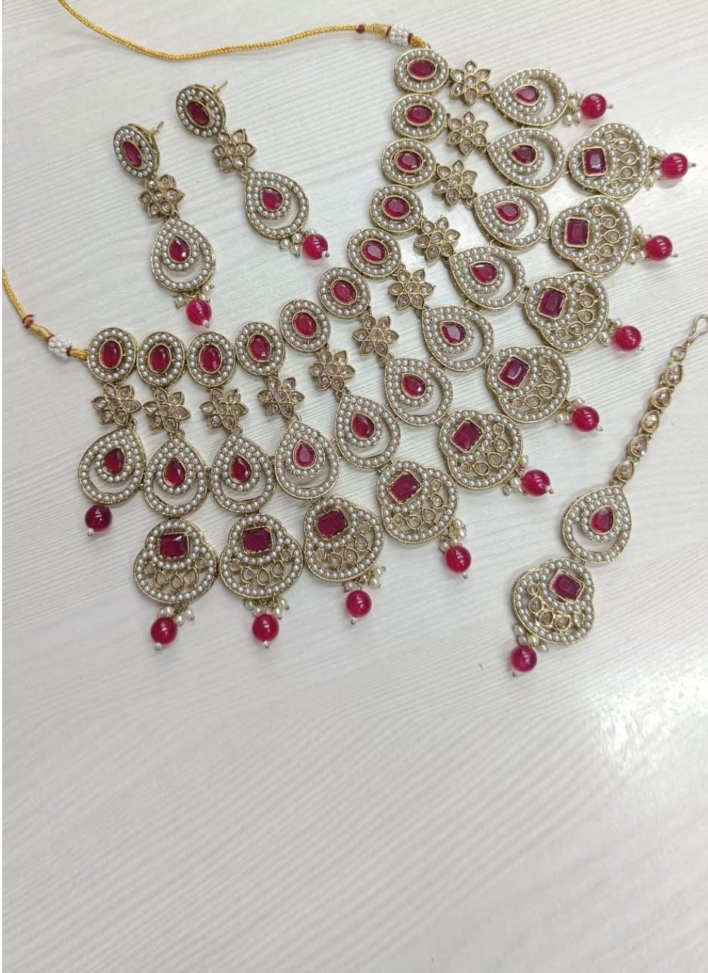 Buy Charming Beads Work Necklace Set Online