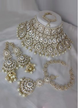 Charming Gold Rodium Polish Alloy Necklace Set
