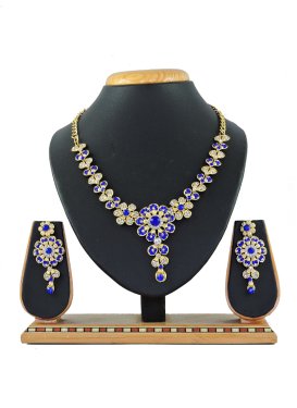 Charming Stone Work Alloy Necklace Set For Festival