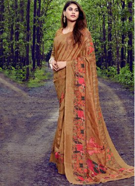 Chic Printed Saree For Casual