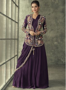 Chinon Embroidered Work Readymade Designer Gown