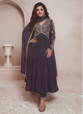 Chinon Floor Length Anarkali Salwar Suit
