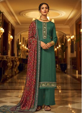 Chinon Palazzo Designer Salwar Suit For Ceremonial