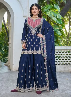 Navy-blue : Buy Indian Wedding Dresses, Wedding Salwar Suits in UK, USA