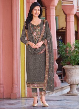 Chinon Pant Style Designer Salwar Suit For Ceremonial