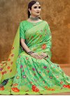 Classic Designer Saree Printed Art Silk in Sea Green - 1