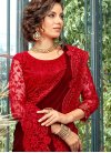 Classical Embroidered Maroon Designer Traditional Saree - 1