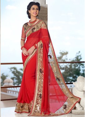 Competent Sequins Work Party Wear Saree