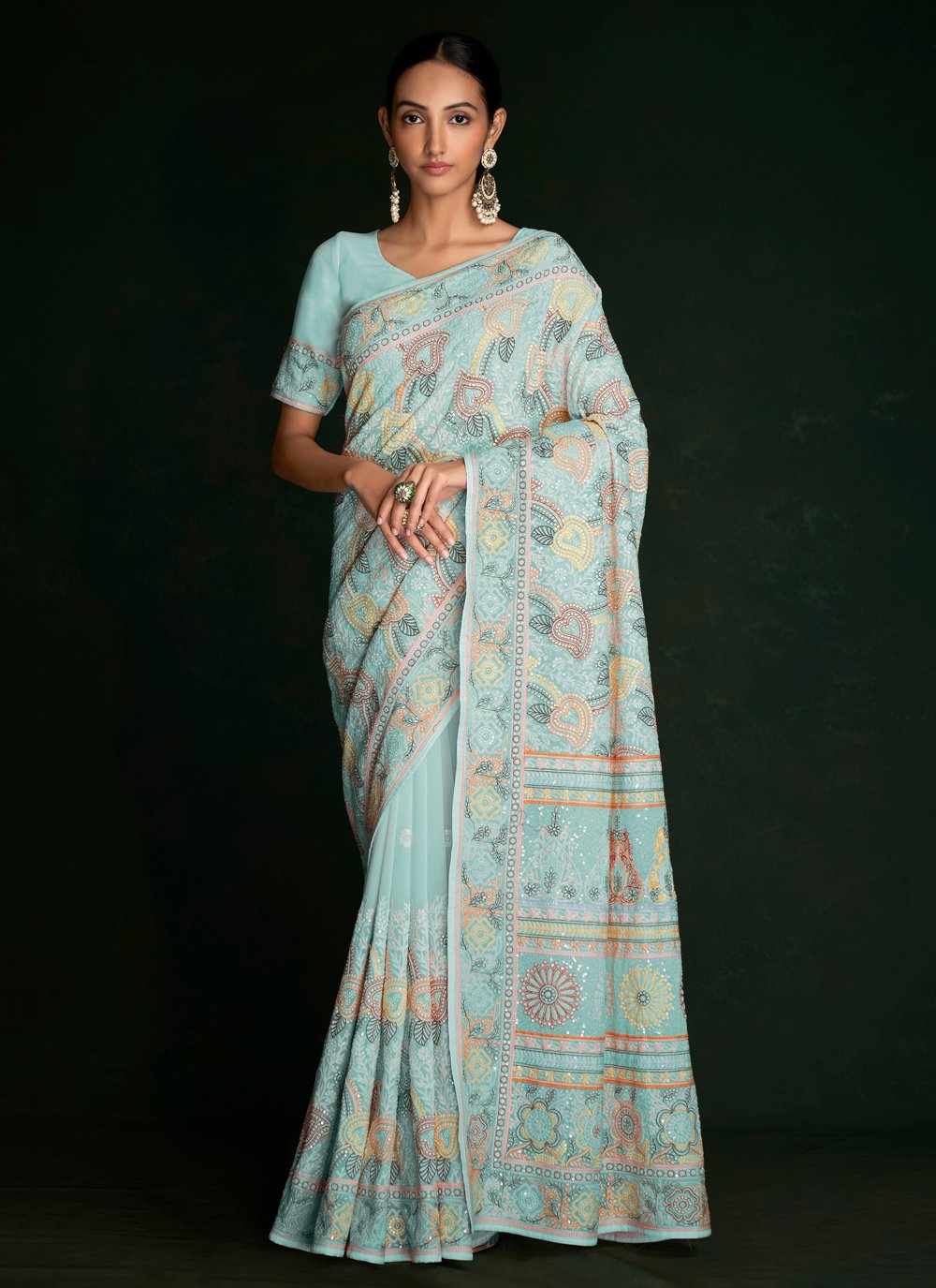 Contemporary Style Saree For Party