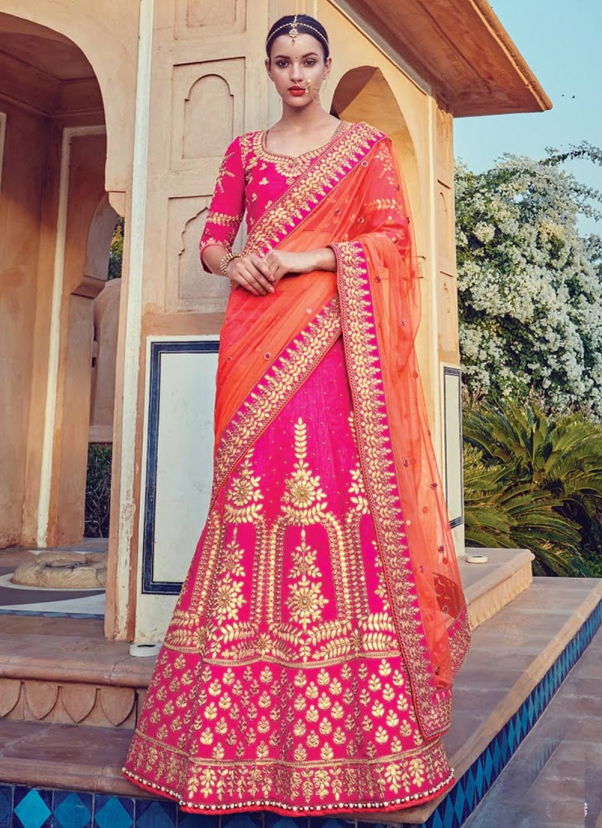 Lehenga saree bridal deals
