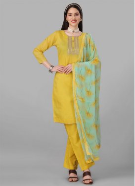 Cotton Blend Pant Style Classic Salwar Suit
